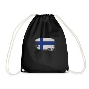 Finlande Drapeau Helsinki Finnois - Sac de sport léger - noir - Devant