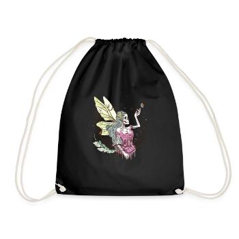Squelette Fairycore Papillon Fantaisie - Sac de sport léger - noir - Devant