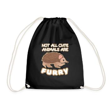 Echidna Cute Animals Furry Schnabeligel - Turnbeutel - Schwarz - Vorne