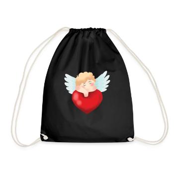 Angel Cherup Angel's Heart Baby Angel - Drawstring Bag - black - Front