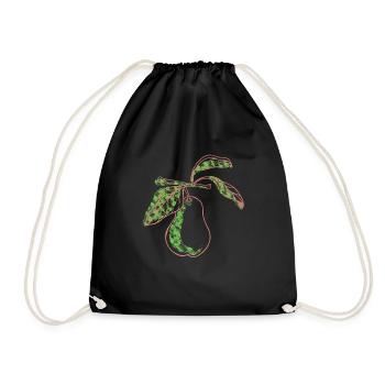 Art Pear Vegan Fruit - Drawstring Bag - black - Front