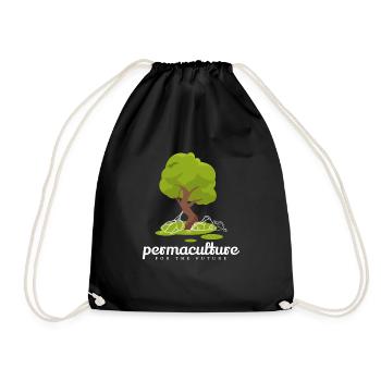Permaculture For The Future - Drawstring Bag - black - Front
