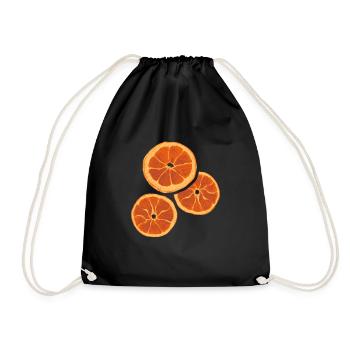 Dried Fruit Orange Dried Fruit Drying - Drawstring Bag - black - Front