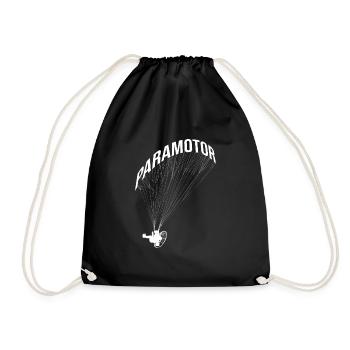 Paramotor Paragliding Paragleiten - Drawstring Bag - black - Front