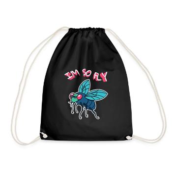I ́M So Fly Fly Insects Fly - Drawstring Bag - black - Front
