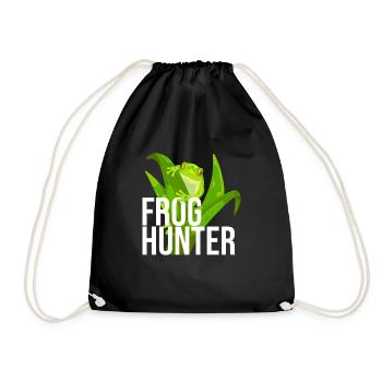 Chasseur de grenouilles, Grenouille, Grenouille arboricole, Amphibien - Sac de sport léger - noir - Devant