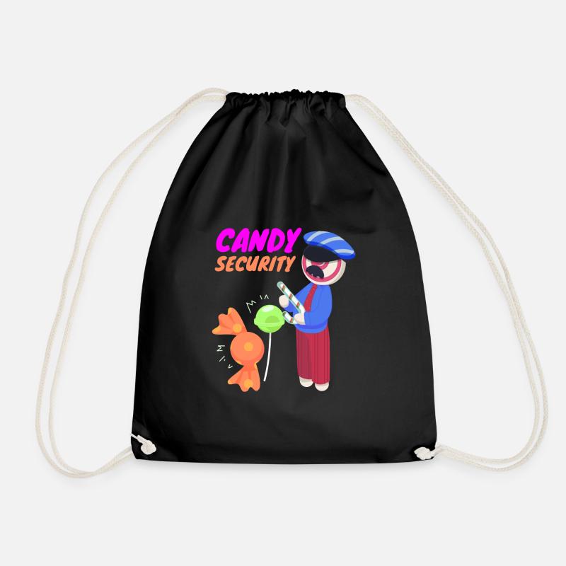Candy Security Fruchtgummi Süßigkeit Süß - Turnbeutel - Schwarz