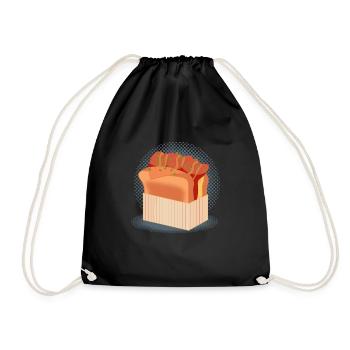 Delicious sandwich with bacon toast - Drawstring Bag - black - Front