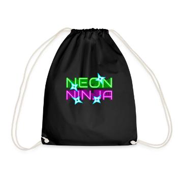 Neon Ninja Festival EDM Music Rave - Drawstring Bag - black - Front