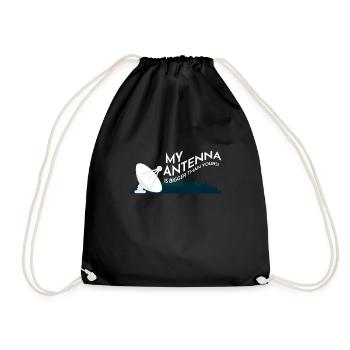 Antenna Is Bigger Funkliebhaber Amateur - Drawstring Bag - black - Front