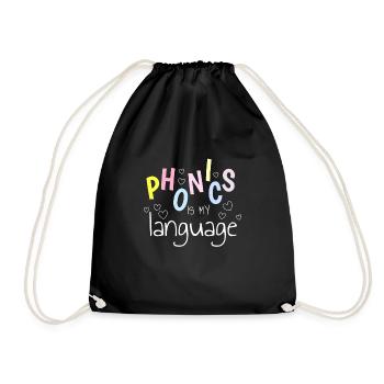 Phonetik Is My Language - Turnbeutel - Schwarz - Vorne