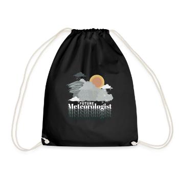 Future Meteorologist Meteorologist Weather - Drawstring Bag - black - Front