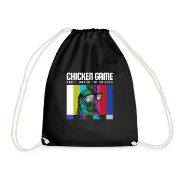 Chicken Game Don ́t Look At The Chicken - Drawstring Bag - black - Front
