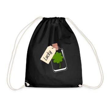 Lucky Shamrock St Patrick's Day - Drawstring Bag - black - Front