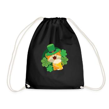 Chat Chaton de la Saint-Patrick - Sac de sport léger - noir - Devant