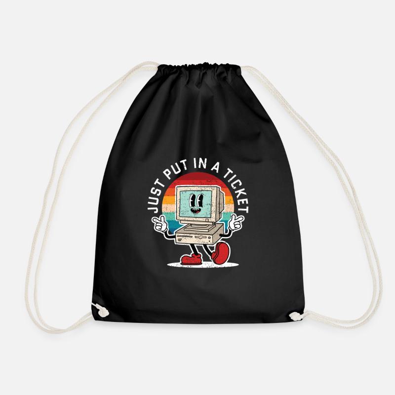Just Put In A Ticket Retro - Turnbeutel - Schwarz