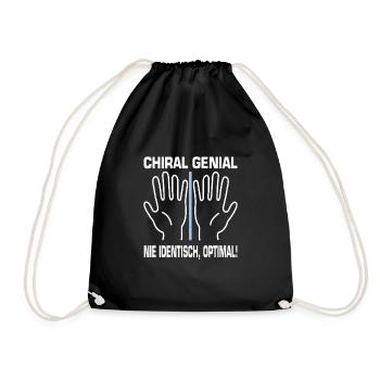 Chiral Ingenious Never Identical Optimal - Drawstring Bag - black - Front