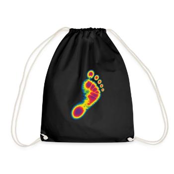 Fascinating thermal footprint - Drawstring Bag - black - Front