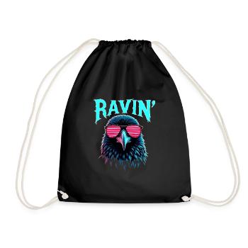 Ravin' Rabe pour les festivals techno - Sac de sport léger - noir - Devant