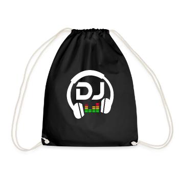 DJ Headphone - Turnbeutel - Schwarz - Vorne