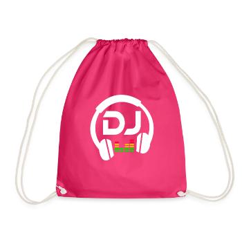 DJ Headphone - Turnbeutel - Fuchsia - Vorne