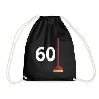 60 Balais Cadeau Expression Anniversaire 60 Ans - Sac de sport léger - noir - Devant