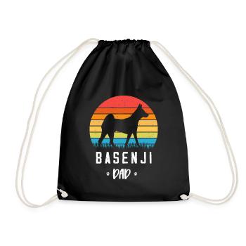 Basenji - Turnbeutel - Schwarz - Vorne