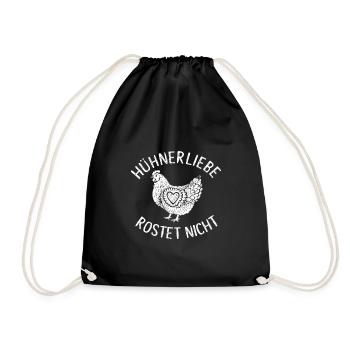 Chicken Love Rusts Not Love Chicken Bird - Drawstring Bag - black - Front