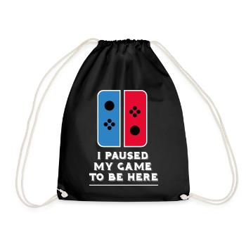 Gamer Console Switch Play Game Video Game Idea - Drawstring Bag - black - Front