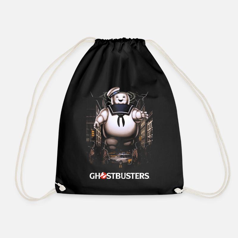 Ghostbusters Stay Puft Marshmallow Man - Drawstring Bag - black