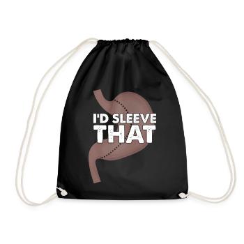 Gastric bypass and gastric bypass surgery design - Drawstring Bag - black - Front