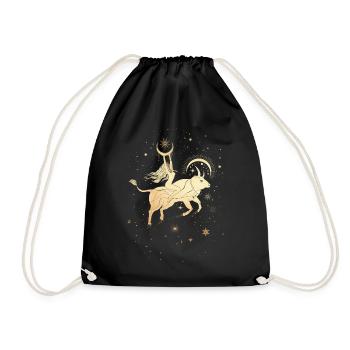 Zodiac sign Taurus - Drawstring Bag - black - Front