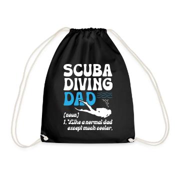 Scuba Diving Dad - Drawstring Bag - black - Front