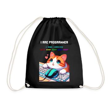 I Are Programmer - Drawstring Bag - black - Front