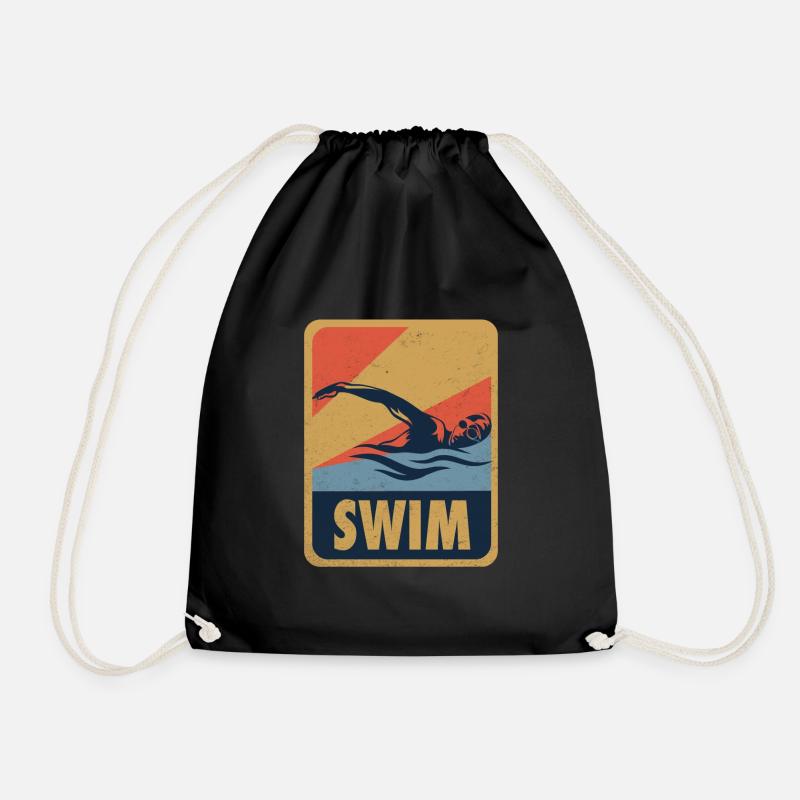 Leidenschaft Schwimmen - Turnbeutel - Schwarz