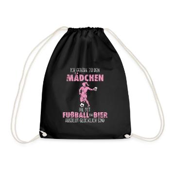 Idée cadeau fille de football - Sac de sport léger - noir - Devant