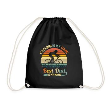 Cadeau de fête des pères vélo - Sac de sport léger - noir - Devant