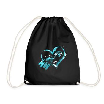 Diver Diving Diving Equipment Hobby Gift - Drawstring Bag - black - Front
