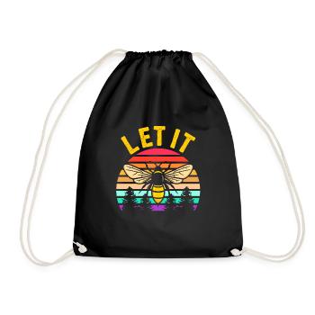 Bee Bee Gift - Drawstring Bag - black - Front