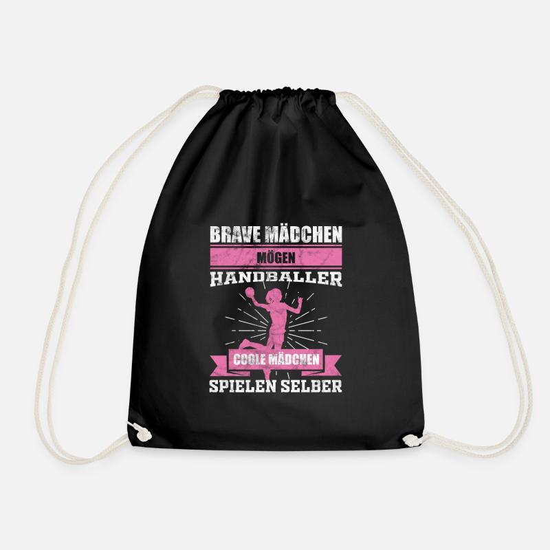 Handball Mädchen Sport - Turnbeutel - Schwarz