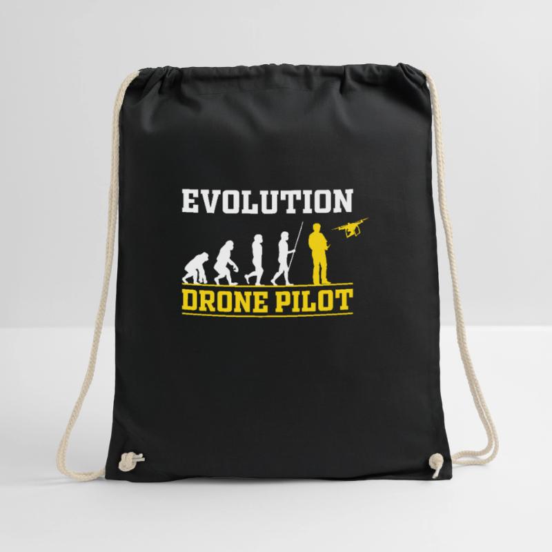 Drone Pilot Evolution Gift Idea Drawstring Bag