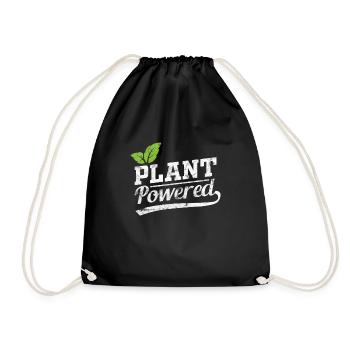 Vegan - Drawstring Bag - black - Front