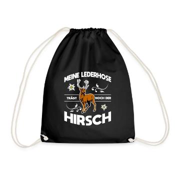 Meine Lederhose Trägt Noch Der Hirsch - Turnbeutel - Schwarz - Vorne