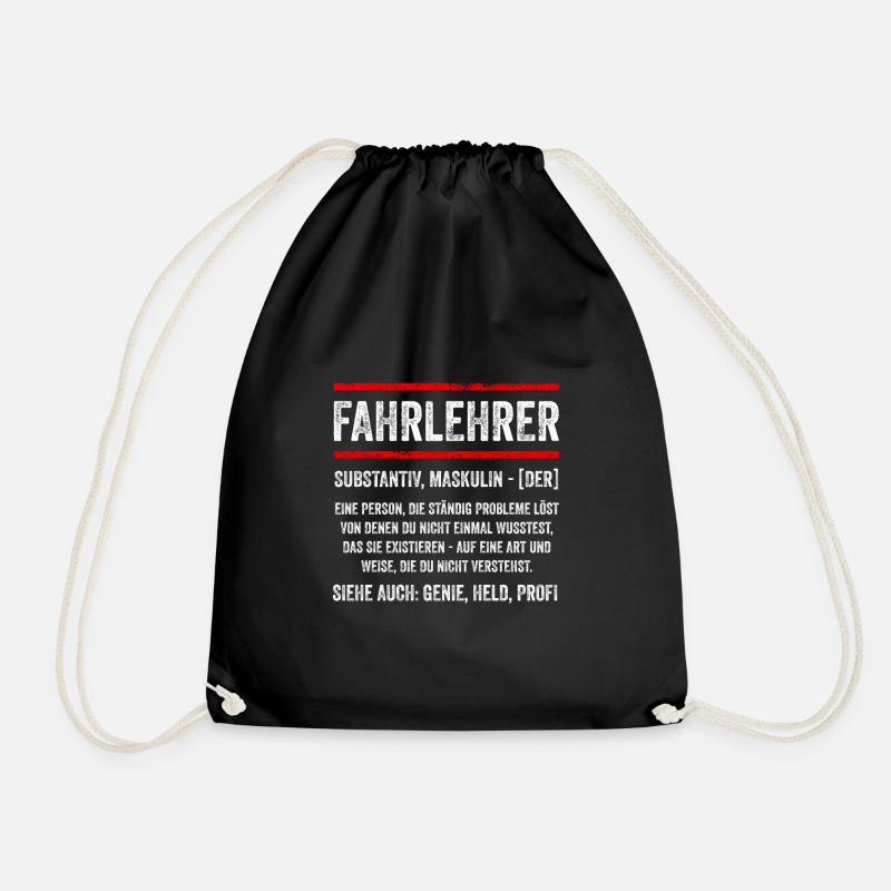 Fahrlehrer Führerschein - Turnbeutel - Schwarz