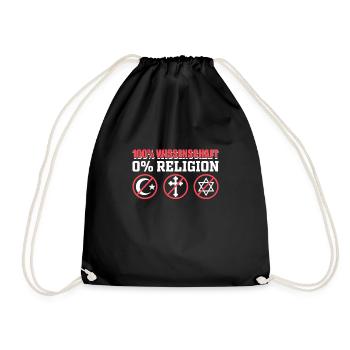 Athée 100% Science 0% Religion - Sac de sport léger - noir - Devant