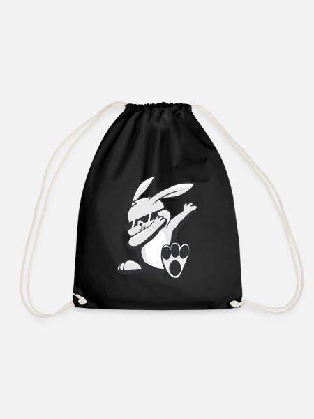 Dabbing Hase mit Sonnenbrille - Turnbeutel - Schwarz