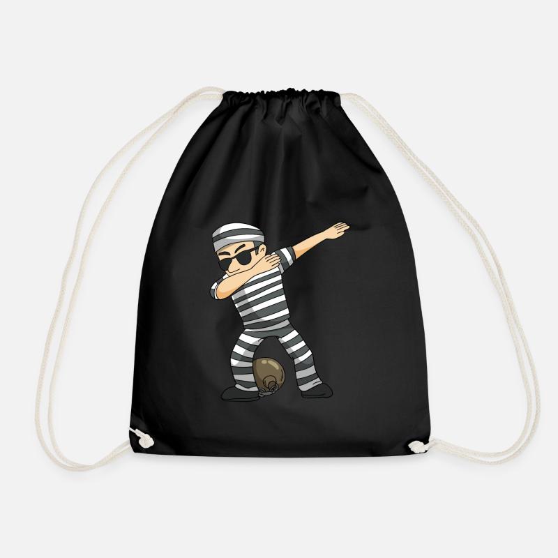 Dabbing Räuber mit Sonnenbrille - Turnbeutel - Schwarz