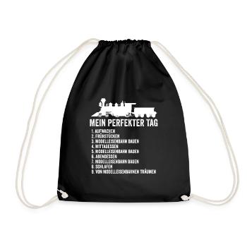 Modellbauer Geschenk - Turnbeutel - Schwarz - Vorne