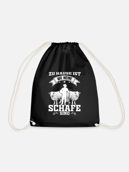 Schaf Schafe Hirte Schäfer Geschenk - Turnbeutel - Schwarz