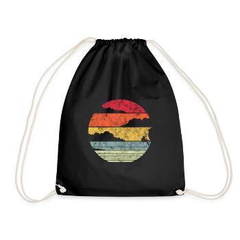 Climbing climber bouldering sport - Drawstring Bag - black - Front